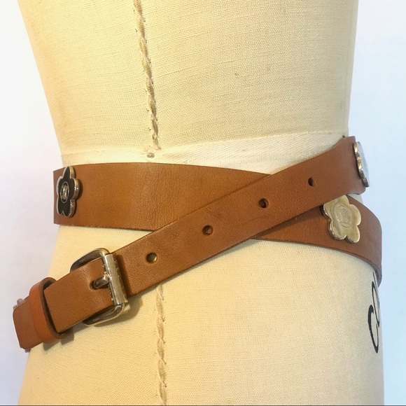 Celine Brown Leather Double Wrap Belt. main image 11